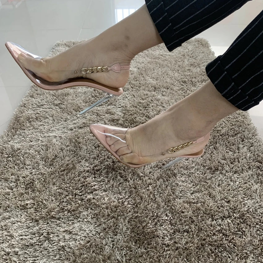 Women's Clear PVC Transparent Heels