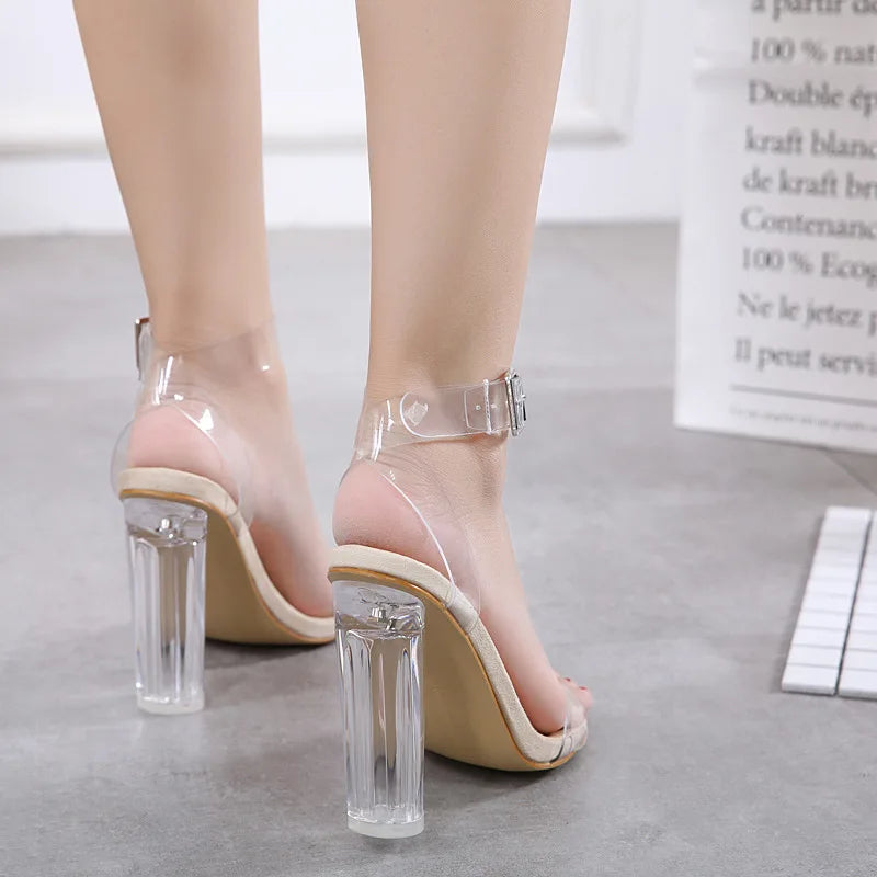 Sexy transparent high heels