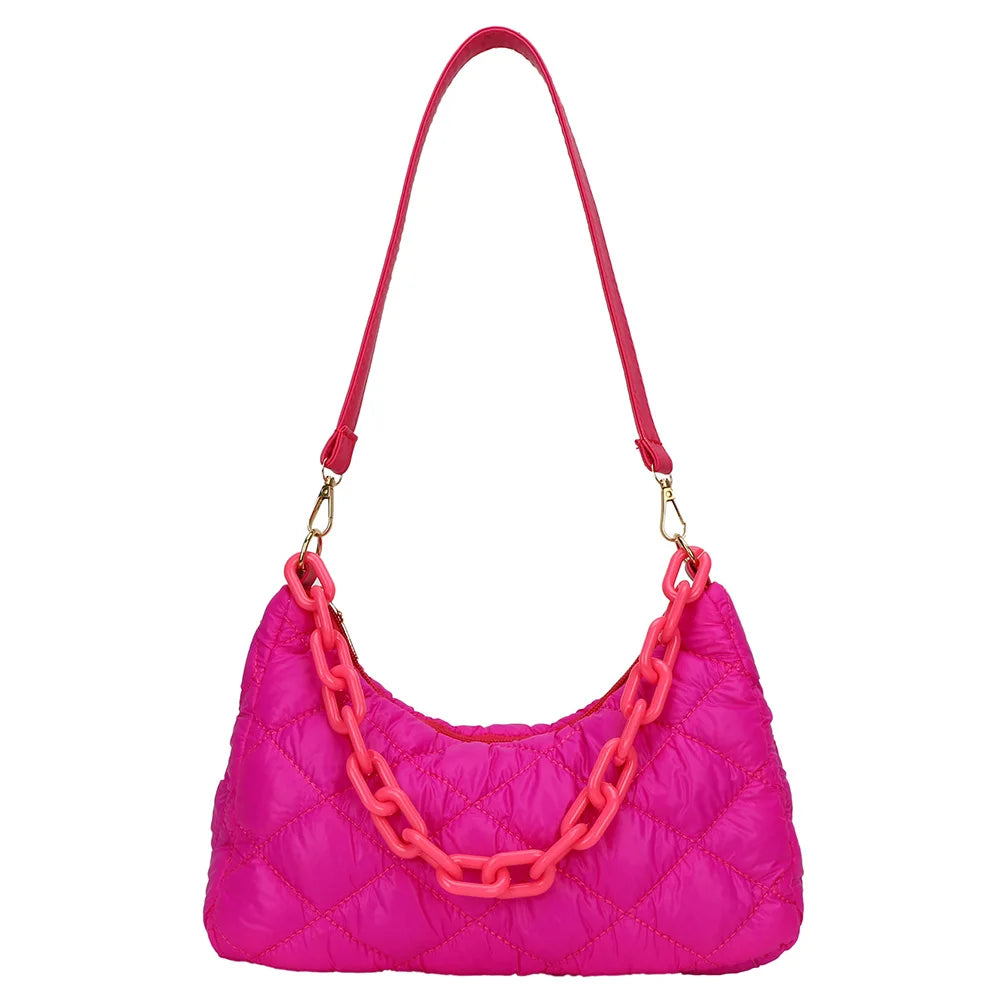 Large Capacity Crossbody Square Bags with Chain