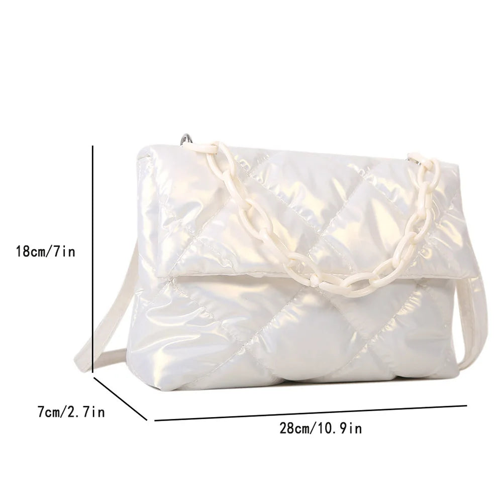 Large Capacity Crossbody Square Bags with Chain