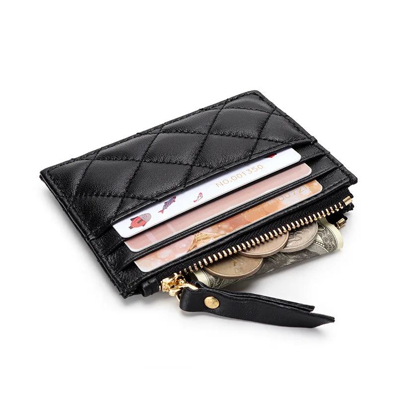 Credit Card Holder Soft Sheepskin Leather Wallet