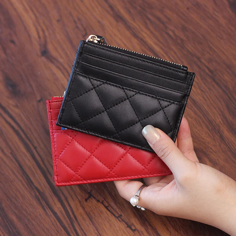 Credit Card Holder Soft Sheepskin Leather Wallet