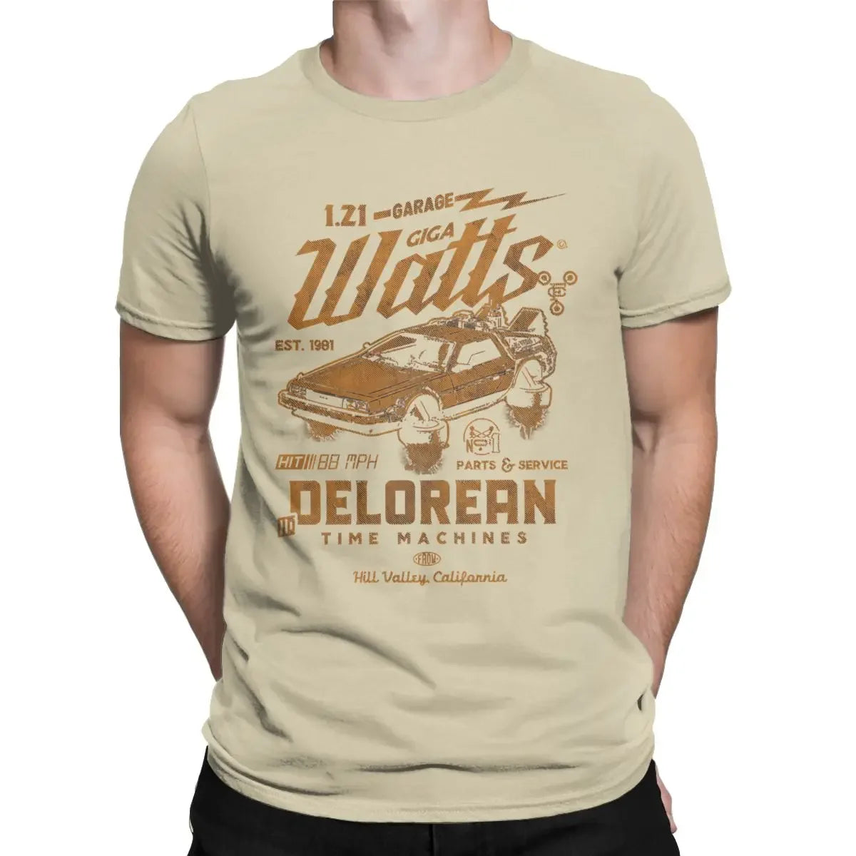 Car Back To The Future Retro T Shirt