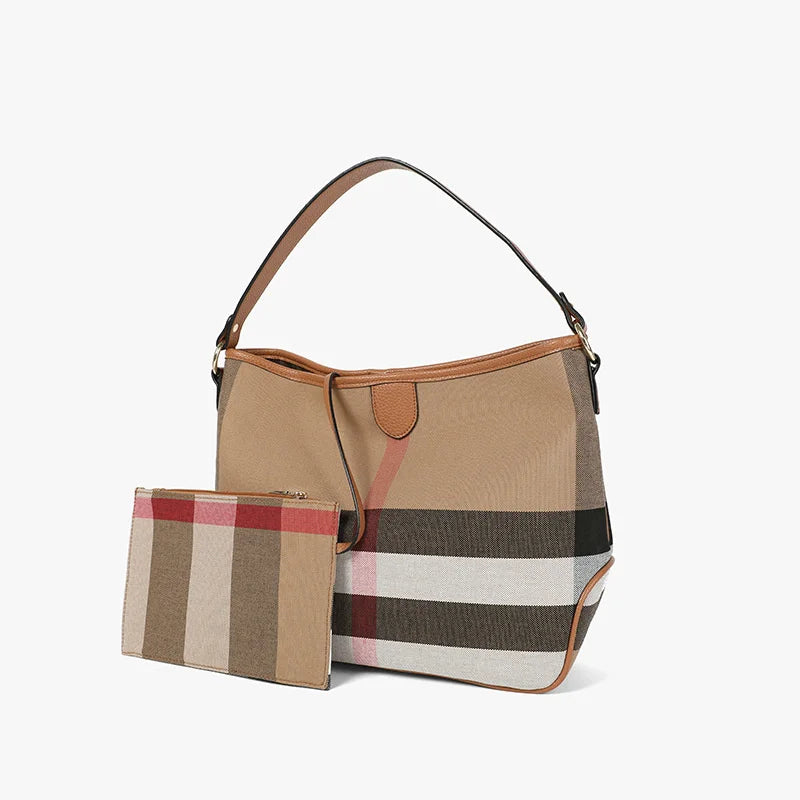 Luxury Plaid Tote Bag