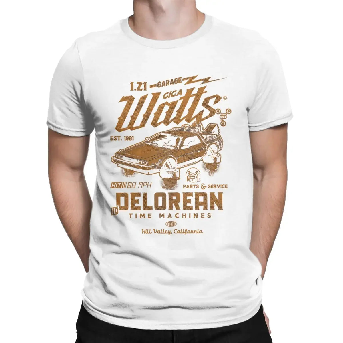 Car Back To The Future Retro T Shirt