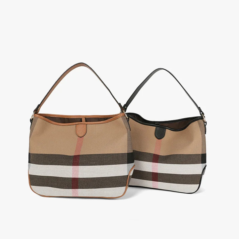 Luxury Plaid Tote Bag