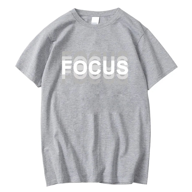 Loose Focus Print Tshirt Short Sleeve