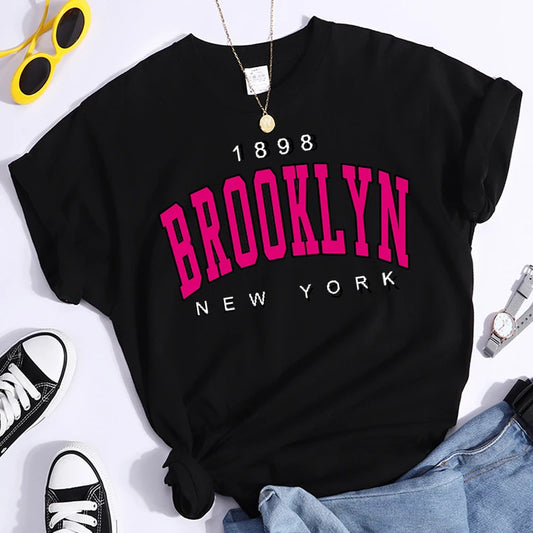 1898 Brooklyn New York Print Short Sleeve T-Shirts