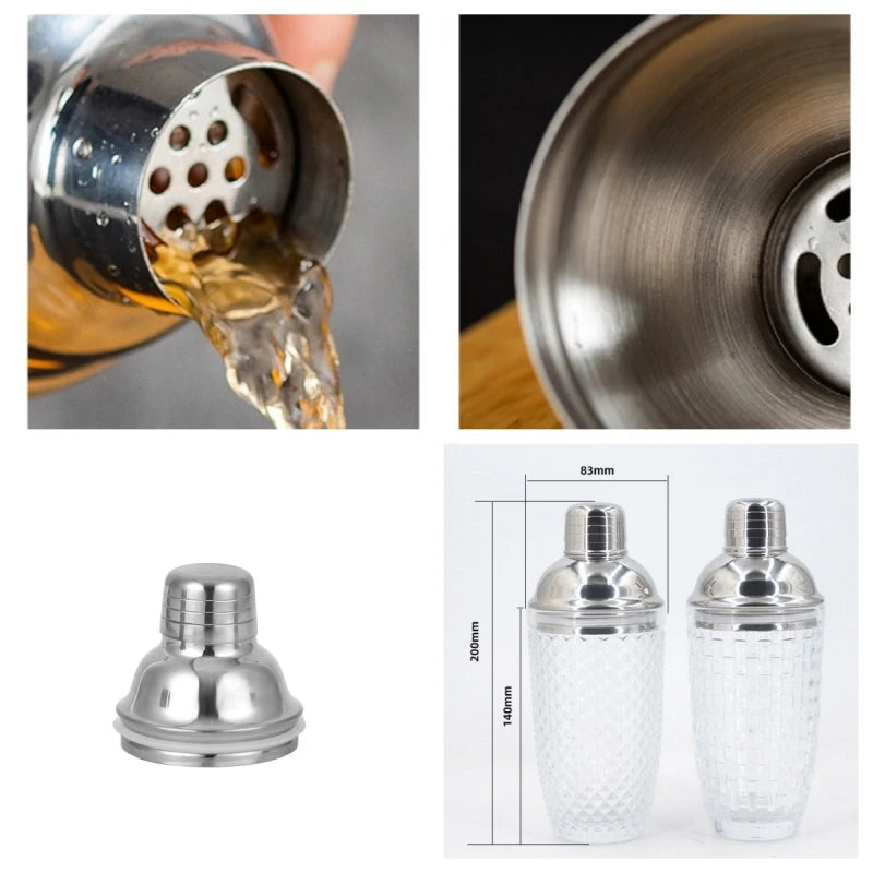 Glass Cocktail Shaker Kit