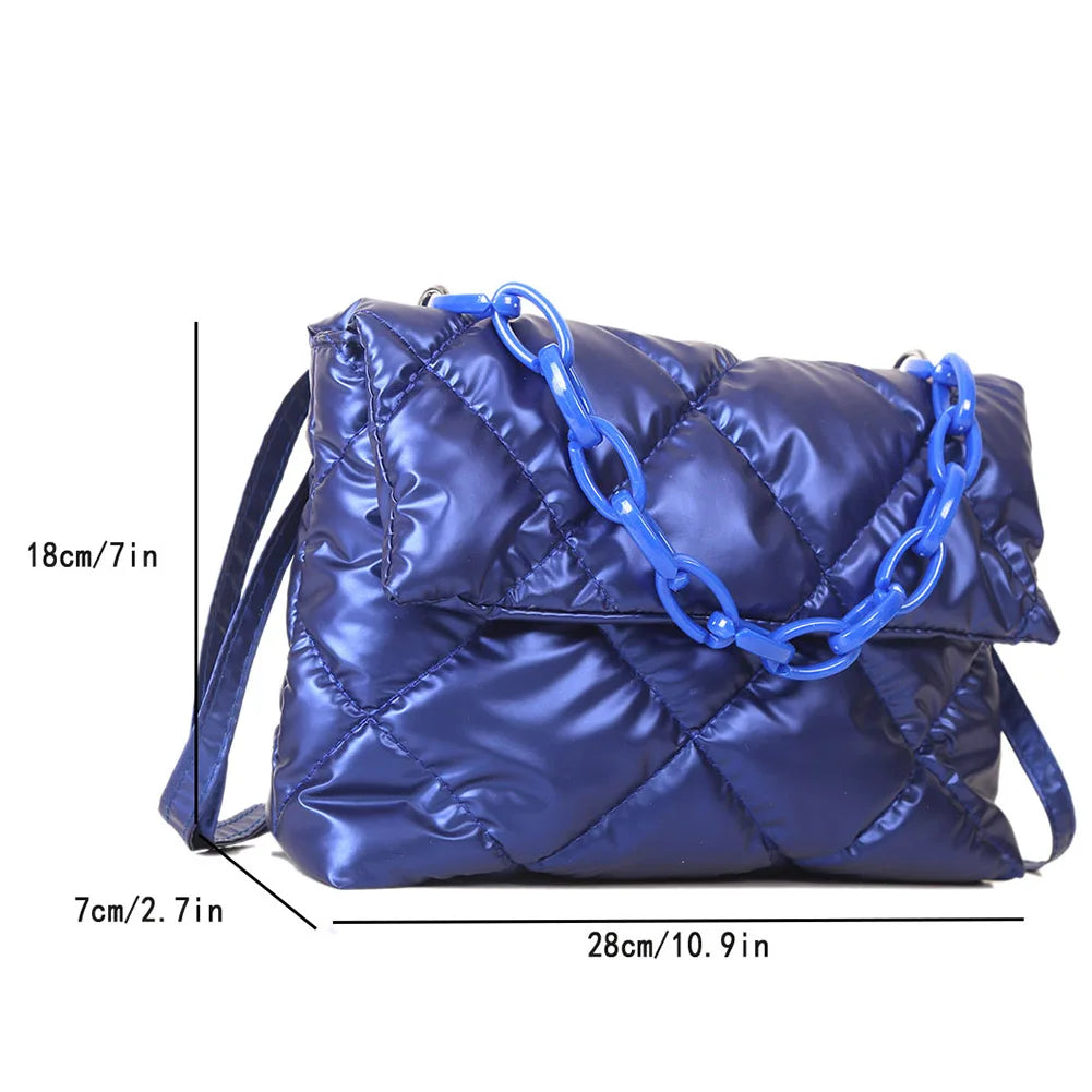 Large Capacity Crossbody Square Bags with Chain