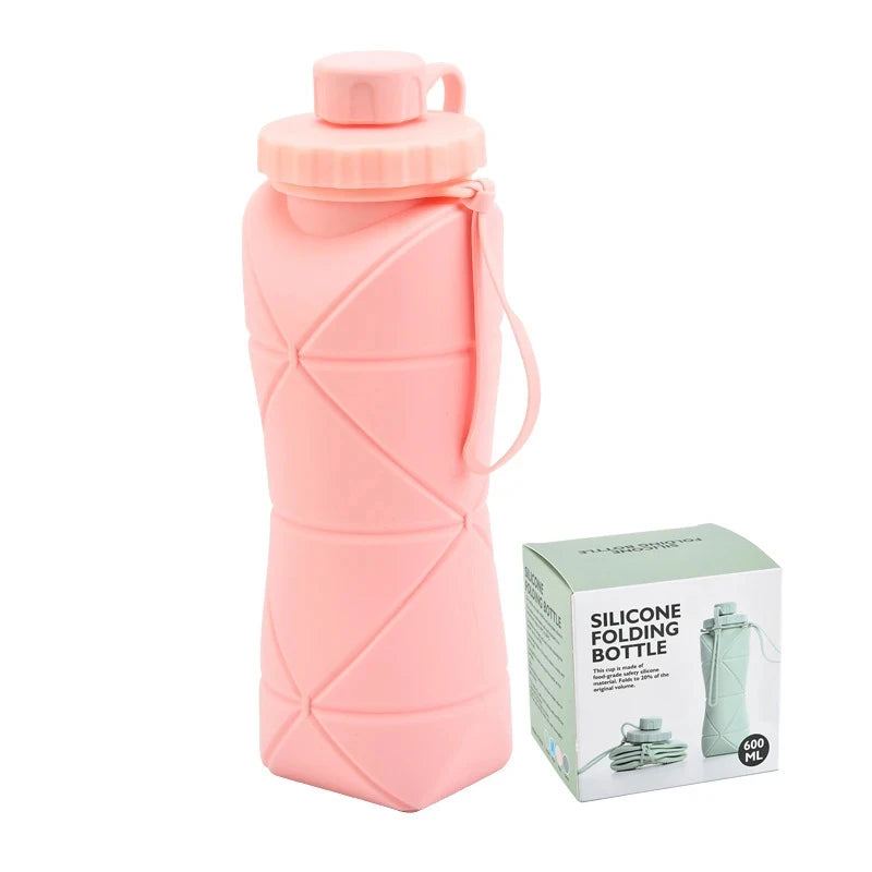 Silicone Collapsible Sports Large Capacity Travel Foldable Water Bottles