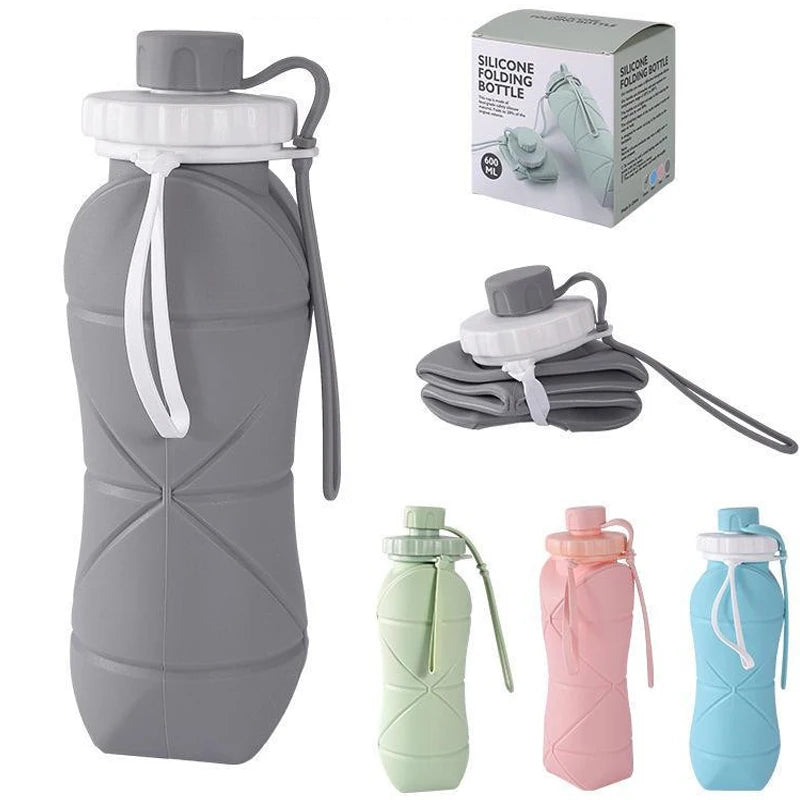 Silicone Collapsible Sports Large Capacity Travel Foldable Water Bottles