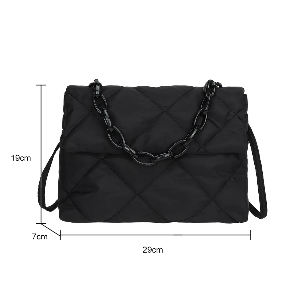 Large Capacity Crossbody Square Bags with Chain