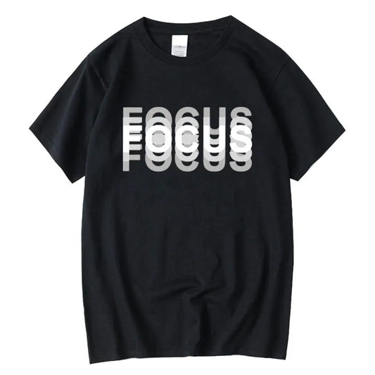 Loose Focus Print Tshirt Short Sleeve