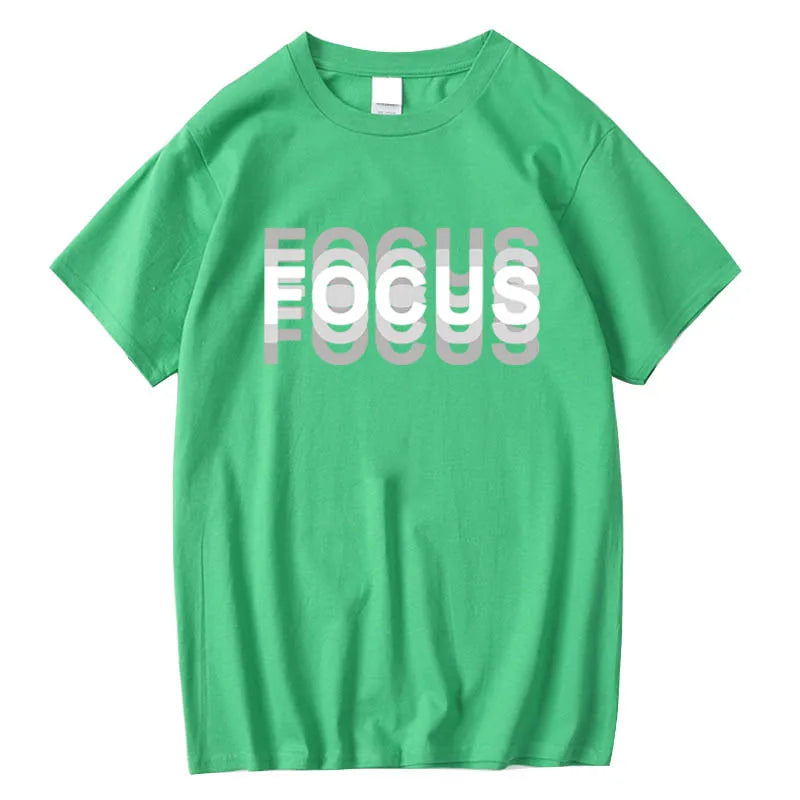 Loose Focus Print Tshirt Short Sleeve